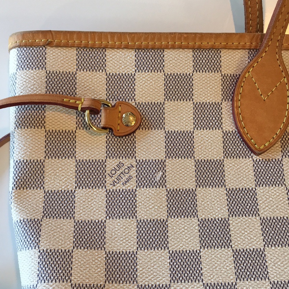 Authentic Louis Vuitton Neverfull Damier Azur Tote - Picture 8 of 8
